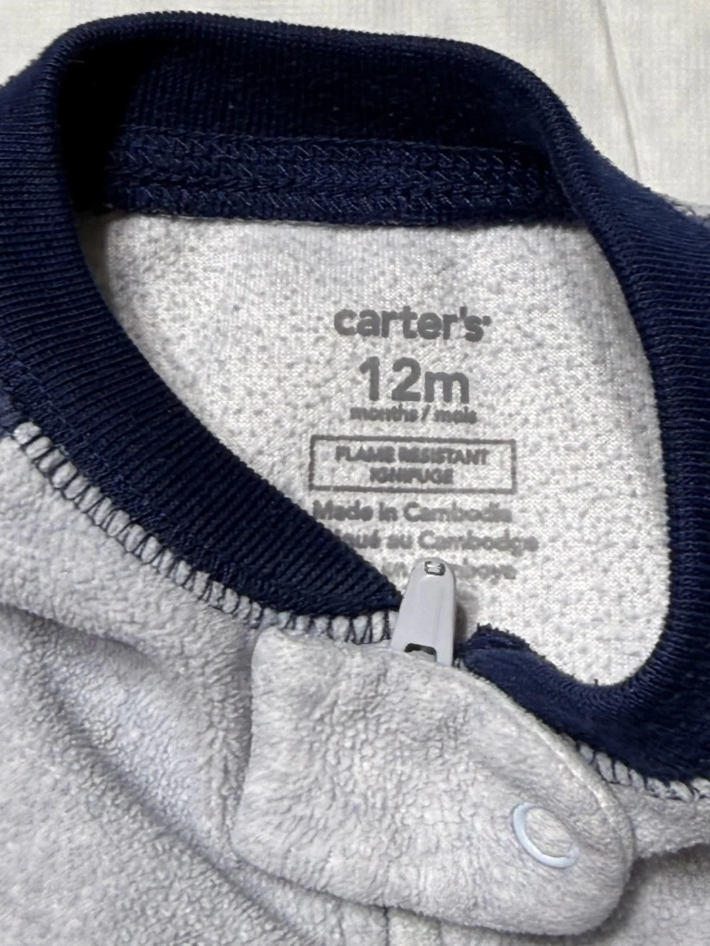 Carter's Toddler Baby Boy Fleece Pajamas Size 12 Months